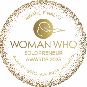 Woman Who Solopreneur Awards 2025 Finalist Logo
